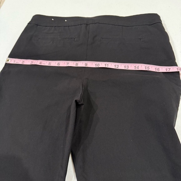 Chico’s Pull-on Dress Pants Stretch Straight Leg Black Size 10 (Chico’s 1.5R) - Picture 7 of 12